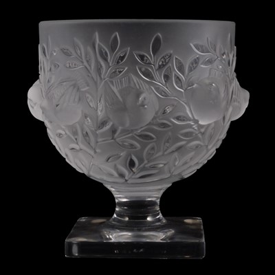 Lot 63 - Lalique Elisabeth pedestal vase