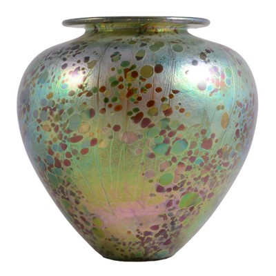 Lot 6 - Isle of Wight glass iridescent vase