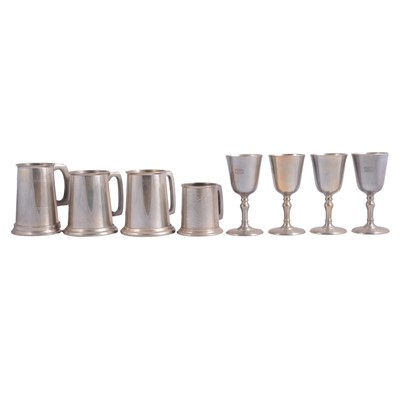 Lot 126 - Mariposa platter; modern pewter and a photographic folio by Sanders Nicolson, Maske.