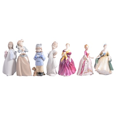 Lot 90 - Collection of Nao porcelain and Royal Doulton figures