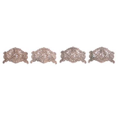 Lot 260 - Set of eight Continental silver menu stands