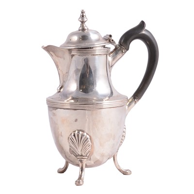 Lot 266 - Silver hot water jug