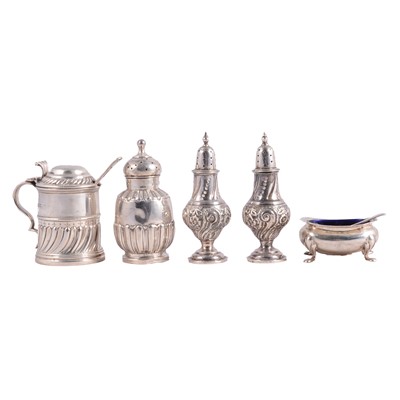 Lot 306 - Small collection of silver condiments