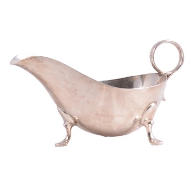 Lot 299 - Silver sauce boat