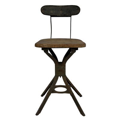 Lot 514 - Vintage metal framed machinist's chair