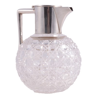 Lot 296 - Silver-topped claret jug