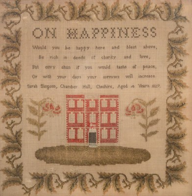 Lot 352 - Two needlework samplers