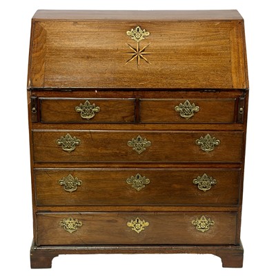 Lot 440 - George III mahogany bureau