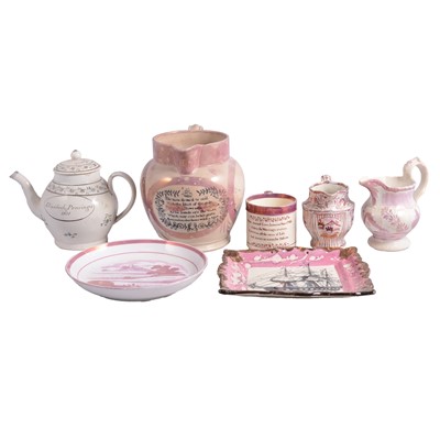 Lot 50 - Staffordshire Pearlware teapot, and other ceramics