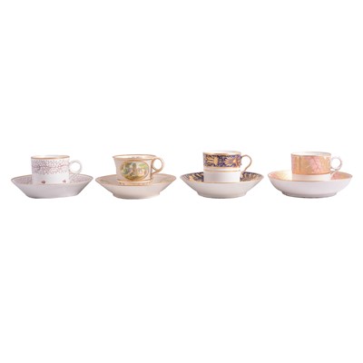 Lot 52 - Bloor Derby cup and saucer, other 19th Century cups and saucers