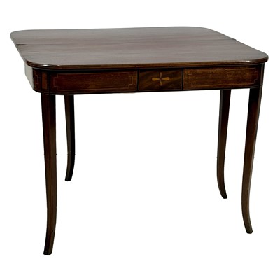 Lot 477 - George III mahogany tea table