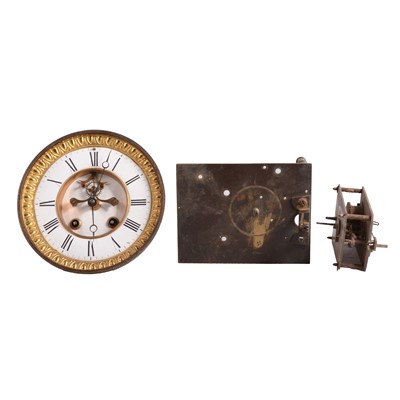 Lot 141 - Quantity of clock movements and parts, etc