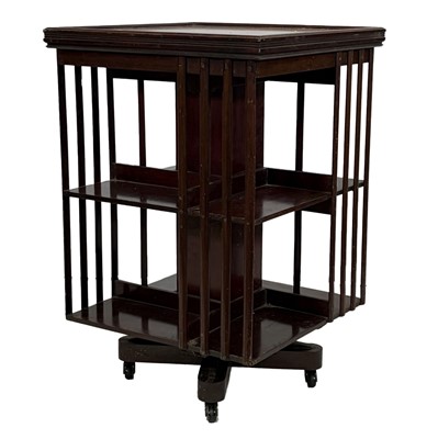 Lot 430 - Edwardian mahogany revolving bookcase