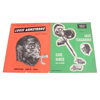 Lot 167 - Signed Louis Armstrong souvenir programme and Jack Teagarden programme