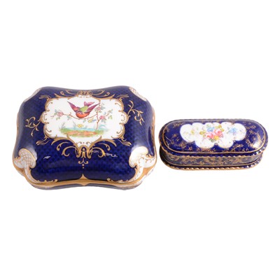 Lot 30 - Royal Crown Derby porcelain box and a Coalport box