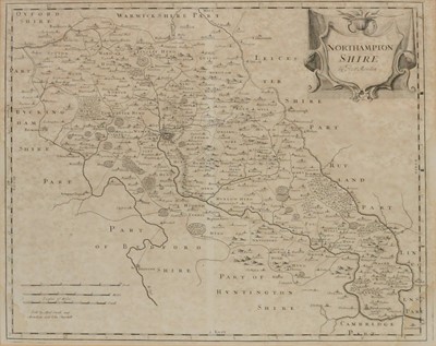 Lot 409 - Robert Morden, Northamptonshire, and England, two antique maps