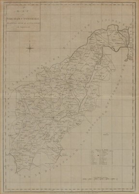 Lot 410 - John Cary, Northamptonshire and J Harrison, Northamptonshire, two antique maps