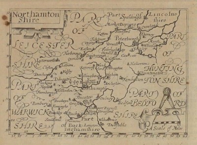Lot 407 - Six antique maps of Northamptonshire
