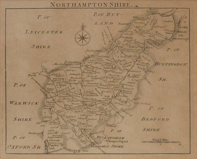 Lot 406 - Four antique maps of Northamptonshire