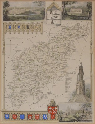 Lot 405 - Five 19th Century maps of Northamptonshire
