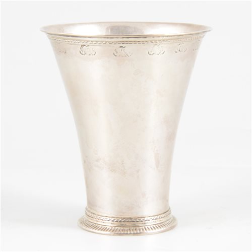 Lot 3 - Finnish silver beaker, maker's mark CB, possibly Loviisa, circa 1800.