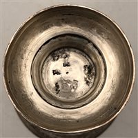 Lot 45 - French silver bell-shape pedestal beaker, Pierre Auger, first half 18th century.