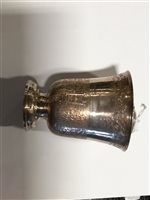 Lot 45 - French silver bell-shape pedestal beaker, Pierre Auger, first half 18th century.
