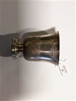 Lot 45 - French silver bell-shape pedestal beaker, Pierre Auger, first half 18th century.