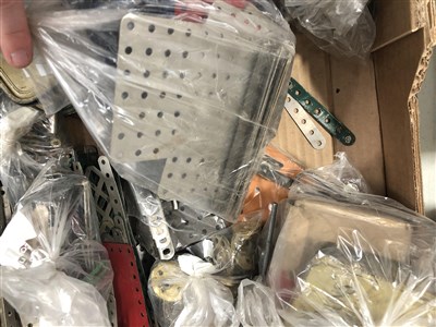 Lot 55 - Meccano; a good quantity of pre-war and later parts
