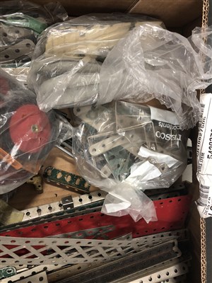 Lot 55 - Meccano; a good quantity of pre-war and later parts