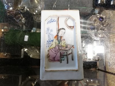 Lot 29 - Chinese polychrome baluster-shape covered vase, ...