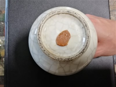 Lot 29 - Chinese polychrome baluster-shape covered vase, ...