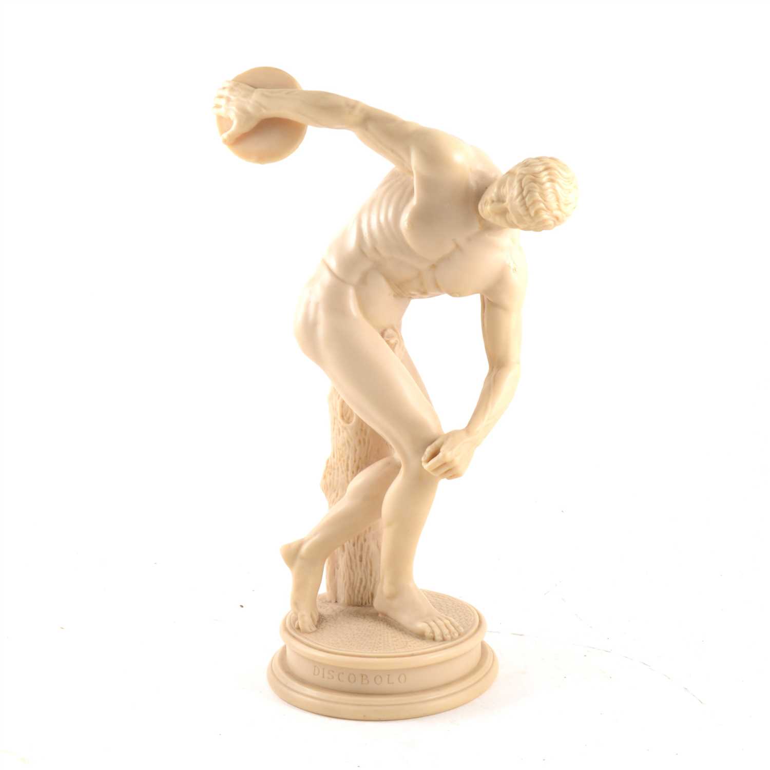 Lot 64 - A composition figure of an athlete 'Discobol', height 40cm.