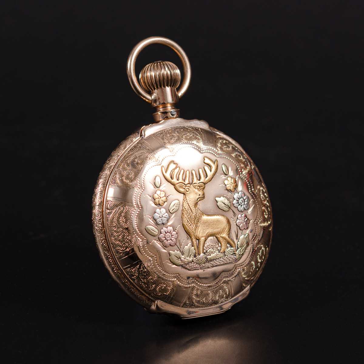 176 - Waltham - a Sportsman's Stag full hunter pocket watch,