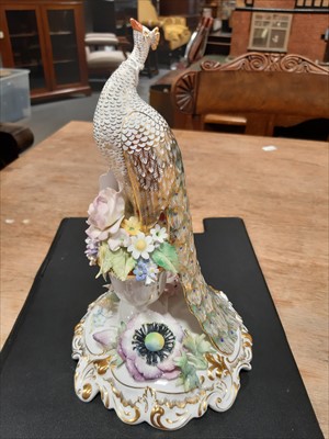 Lot 98 - Two Royal Crown Derby Peacock models