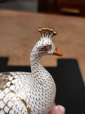 Lot 98 - Two Royal Crown Derby Peacock models