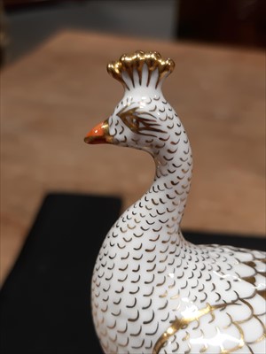 Lot 98 - Two Royal Crown Derby Peacock models