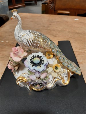 Lot 98 - Two Royal Crown Derby Peacock models