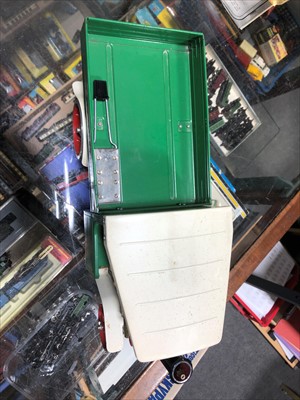 Lot 21 - Mamod live steam; SW1 steam wagon engine, green body, boxed with burner.