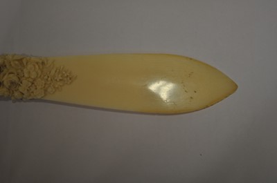 Lot 71 - A carved ivory letter knife, probably French, late 19th century