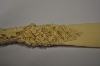 Lot 71 - A carved ivory letter knife, probably French, late 19th century