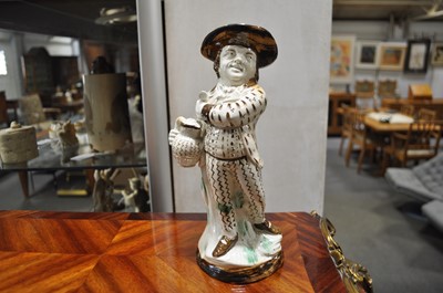 Lot 13 - A Pearlware type earthenware 'Hearty Goodfellow' Toby jug, early 19th centur