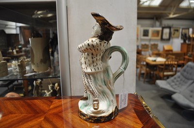 Lot 13 - A Pearlware type earthenware 'Hearty Goodfellow' Toby jug, early 19th centur