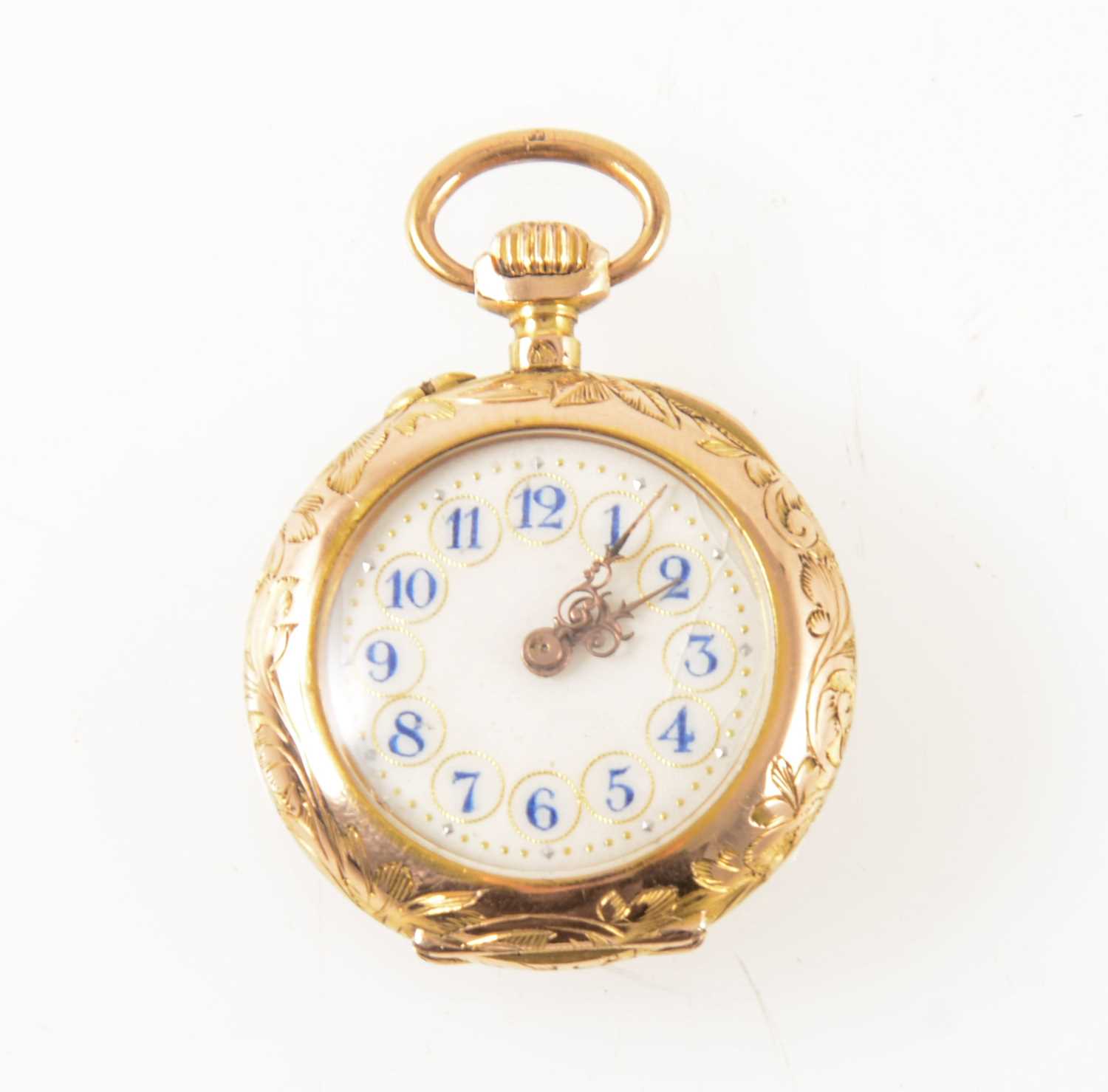 Lot 223 - A small enamelled fob watch.