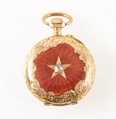 Lot 223 - A small enamelled fob watch.