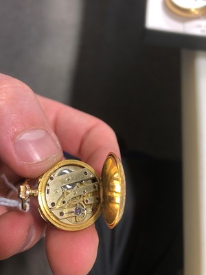 Lot 223 - A small enamelled fob watch.