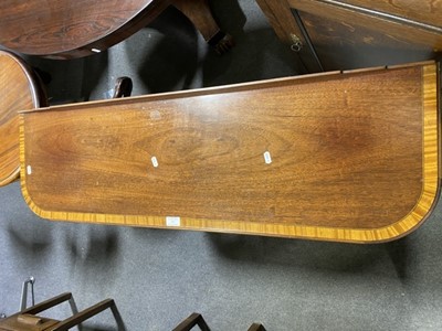 Lot 443 - A reproduction mahogany console table, in the Sheraton style
