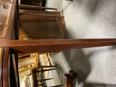 Lot 443 - A reproduction mahogany console table, in the Sheraton style
