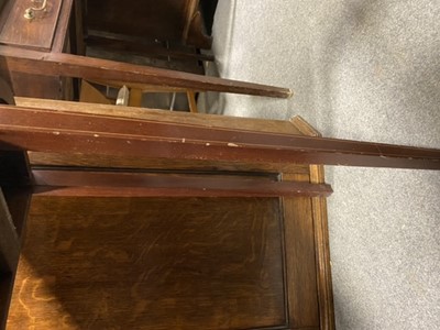 Lot 443 - A reproduction mahogany console table, in the Sheraton style