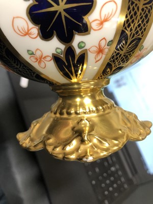 Lot 25 - Pair of Royal Crown Derby ewers